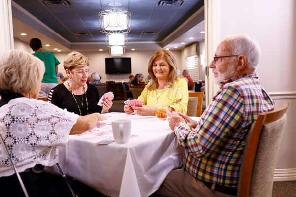 Friends playing cards